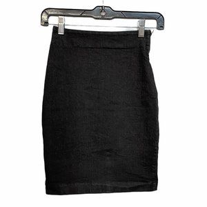 NWT Prairie Underground Denim Zip-up Skirt (Black)